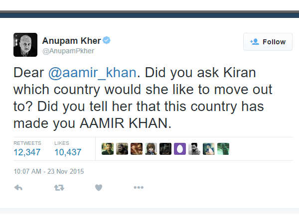 आमिर खान के इस बयान पर देखिए ट्विटर पर कैसे हुआ बवाल-