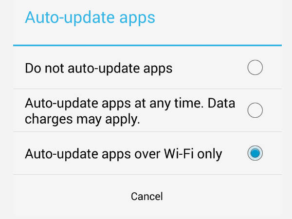 Off auto update