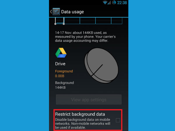 off android application background