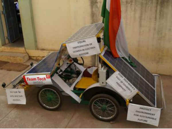 63 साल के सैयद ने अपनी बनाई सोलर कार से किया बैंगलोर टू दिल्ली टूर..!! 63 साल के सैयद ने अपनी बनाई सोलर कार से किया बैंगलोर टू दिल्ली टूर..!!