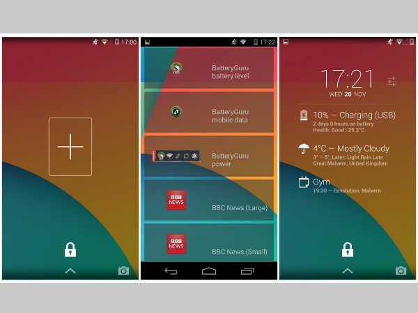 इनेबल विजेट्स