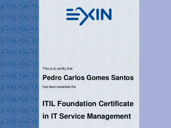4.IT Infrastructure Library (ITIL foundation certificate)