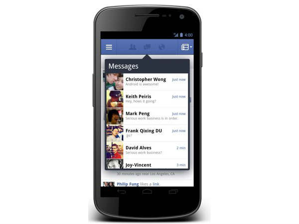 Facebook main page