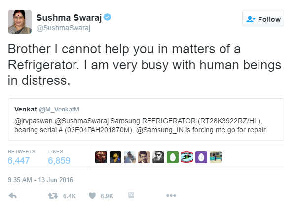 क्या आपने देखा सुषमा स्वराज का मजेदार ट्वीट!