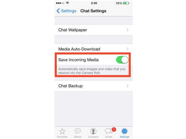 पिक्चर और वीडियो को आटोमेटिक सेव होने से बंद करें 