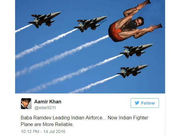 एयरफोर्स में बाबा!