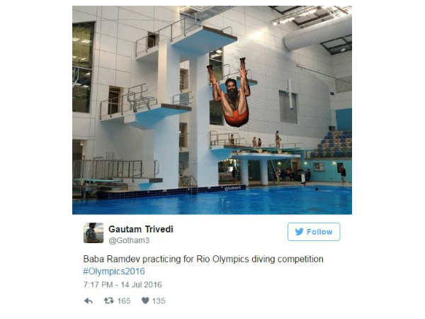 गए बाबा पानी में!