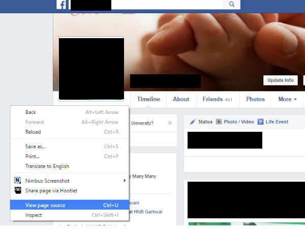टाइमलाइन पर करें राईट क्लिक