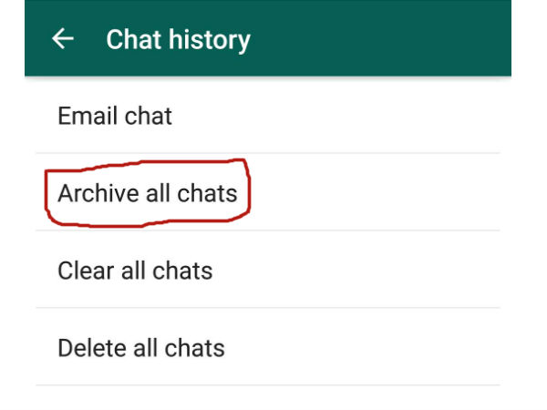 आर्काइव ऑल चैट्स