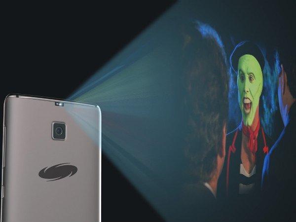 कैमरे के ऊपर प्रोजेक्‍टर 