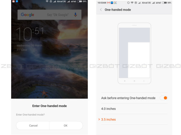 वन हैंड मोड