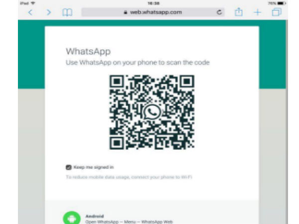 आईपैड में कैसे चलाएं वाट्सएप वेब