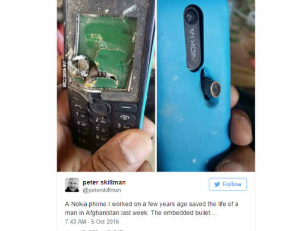 नोकिया फोन ने गोली खाकर बचाई शख्स की जान!