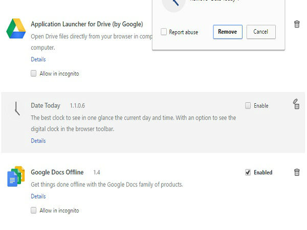बेकार के एक्‍सटेंशन हटा दें