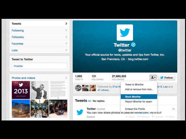 ट्विटर वेब