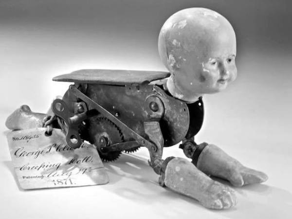 Victorian-Era Crawling Baby Robot