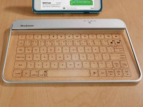 Wireless glass keyboard-