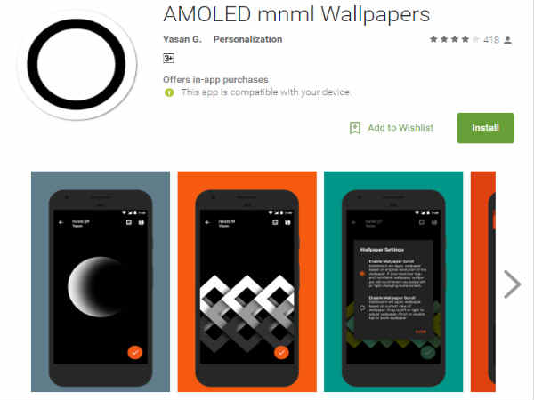 AMOLED mnml Wallpapers App- 