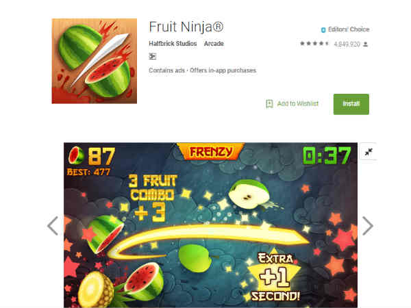  Fruit Ninja- 