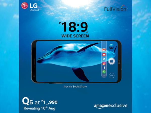 LG Q6 की लॉन्च डेट हुई फिक्स, अमेज़न पर होगा एक्सक्लूसिव LG Q6 की लॉन्च डेट हुई फिक्स, अमेज़न पर होगा एक्सक्लूसिव