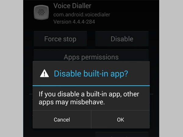 Disable useless एप 