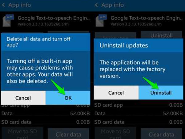 प्रि-इन्स्टाल एप्स हो न हटाएँ 