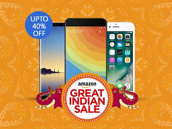 एमेजॉन ग्रेट इंडियन सेल पर मिल रही है स्मार्टफोन्स पर 40% तक की छूट एमेजॉन ग्रेट इंडियन सेल पर मिल रही है स्मार्टफोन्स पर 40% तक की छूट