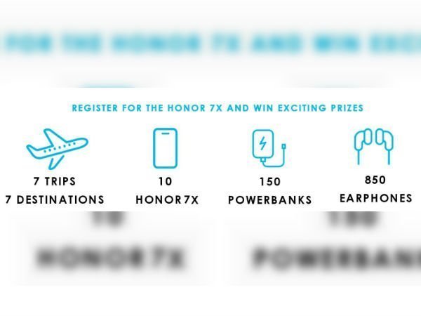 Amazon पर एक्स्क्लुसिव होगा Honor 7x, अभी रजिस्टर करने पर मिलेंगे ये इनाम Amazon पर एक्स्क्लुसिव होगा Honor 7x, अभी रजिस्टर करने पर मिलेंगे ये इनाम