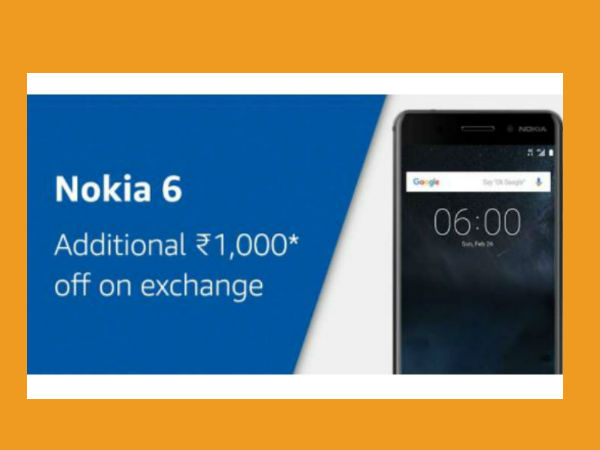 Nokia 6 डिस्काउंट ऑफर Nokia 6 डिस्काउंट ऑफर