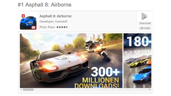 1. Asphalt 8: Airborne