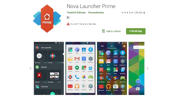 2. Using Nova Launcher Prime App