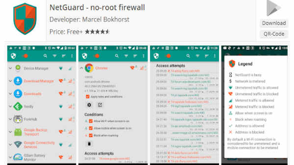 NetGuard का उपयोग कर
