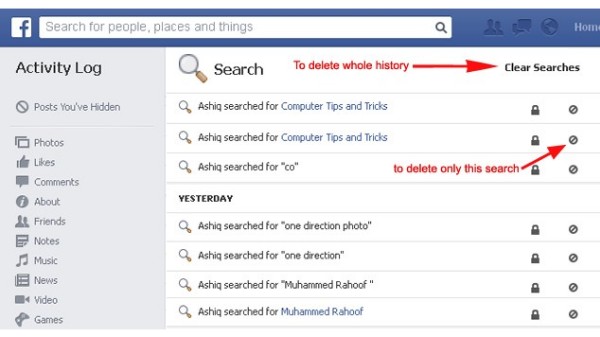 # 6 फेसबुक हिस्ट्री जानें