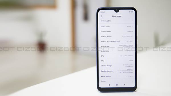 Redmi Y3: बैटरी और प्रोसेसर