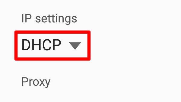 DHCP सेटिंग्स को चेक करें DHCP सेटिंग्स को चेक करें