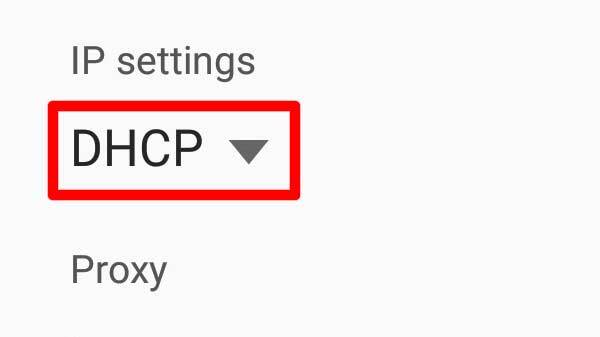 DHCP सेटिंग्स को चेक करें