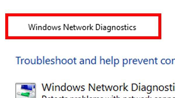 Windows Network Diagnostics Windows Network Diagnostics