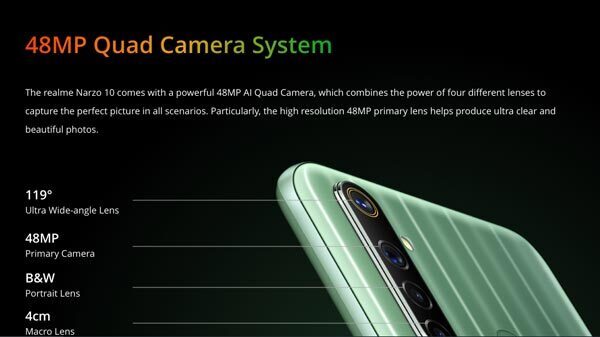 क्वॉड कैमरा सेटअप से लैस