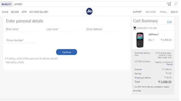 Jio Phone 2 को EMI पर खरीदने के लिए आगे का प्रोसेस