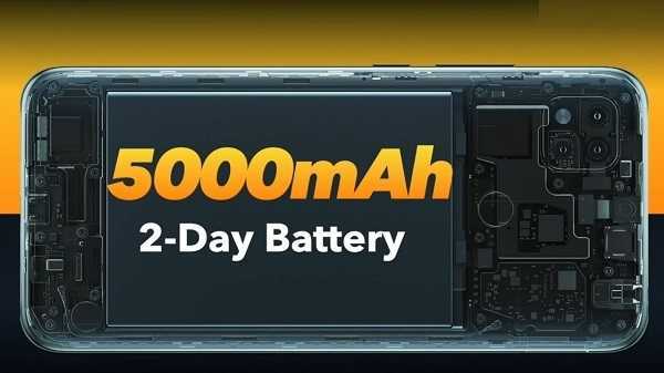 5000 एमएएच की बैटरी