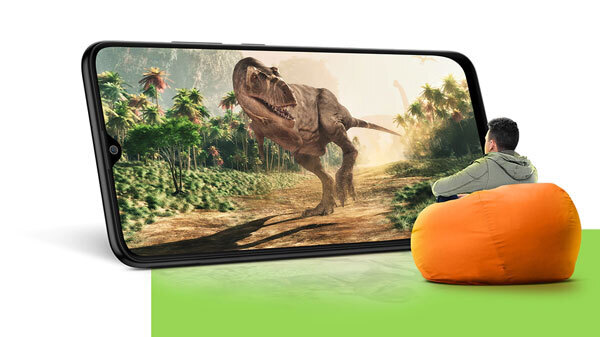 Samsung Galaxy M02s का फ्रंट कैमरा सेटअप