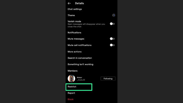 Sender को ‘Restricting’ करके Instagram DM पढ़ें Sender को ‘Restricting’ करके Instagram DM पढ़ें