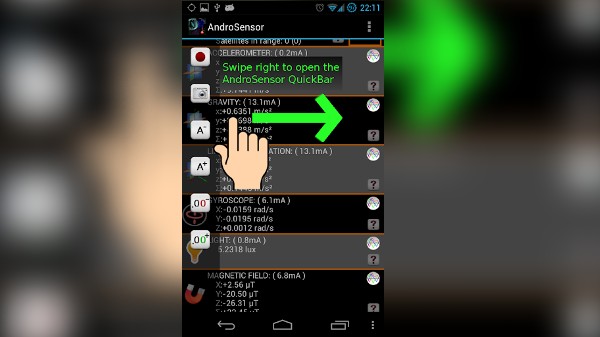 AndroSensor ऐप यूज करके देखें AndroSensor ऐप यूज करके देखें