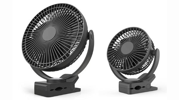 Forty4 Rechargeable Battery-powered 5000mAh Quieter and Stronger Wind Clip/Table Fan Forty4 Rechargeable Battery-powered 5000mAh Quieter and Stronger Wind Clip/Table Fan