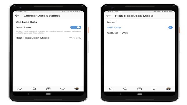 1- Instagram के डेटा सेवर मोड का उपयोग करें