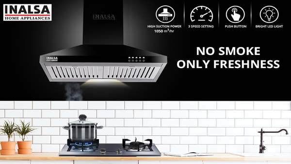 Inalsa 60 cm, 1050 m3/hr Kitchen Chimney Inalsa 60 cm, 1050 m3/hr Kitchen Chimney