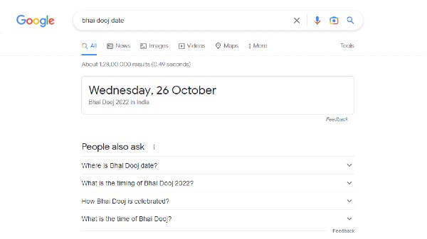 Bhai Dooj 2022 Date: 26 या 27 अक्टूबर, गूगल का क्या कहना है Bhai Dooj 2022 Date: 26 या 27 अक्टूबर, गूगल का क्या कहना है