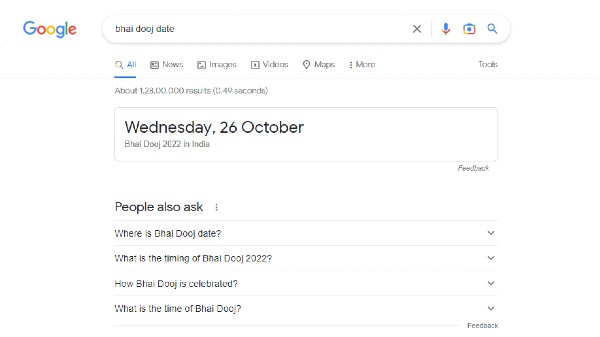 Bhai Dooj 2022 Date: 26 या 27 अक्टूबर, गूगल का क्‍या कहना है 