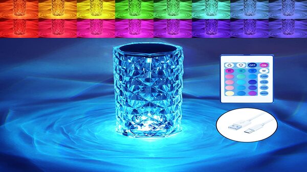 1- Odzeni Crystal Rose Diamond 16 Color Rgb Changing Mode Led Lamp 1- Odzeni Crystal Rose Diamond 16 Color Rgb Changing Mode Led Lamp