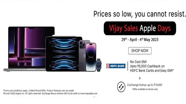 Vijay Sales ने शुरू किया Apple डेज सेल , जाने ऑफर